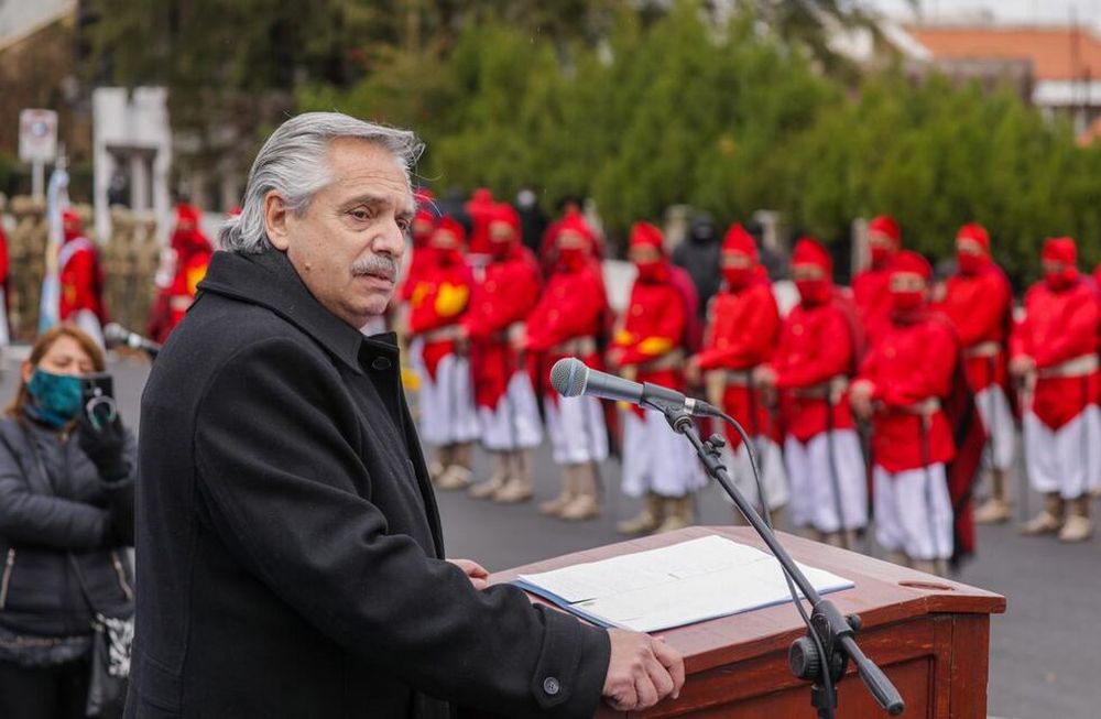 El presidente Alberto Fernández participó del aniversario del fallecimiento del general Martín Miguel de Güemes en Salta. Gentileza Presidencia