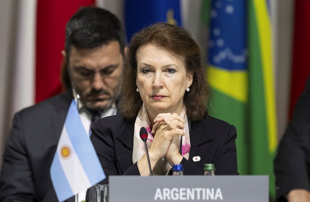 Milei respaldó a su canciller Diana Mondino. (AP)