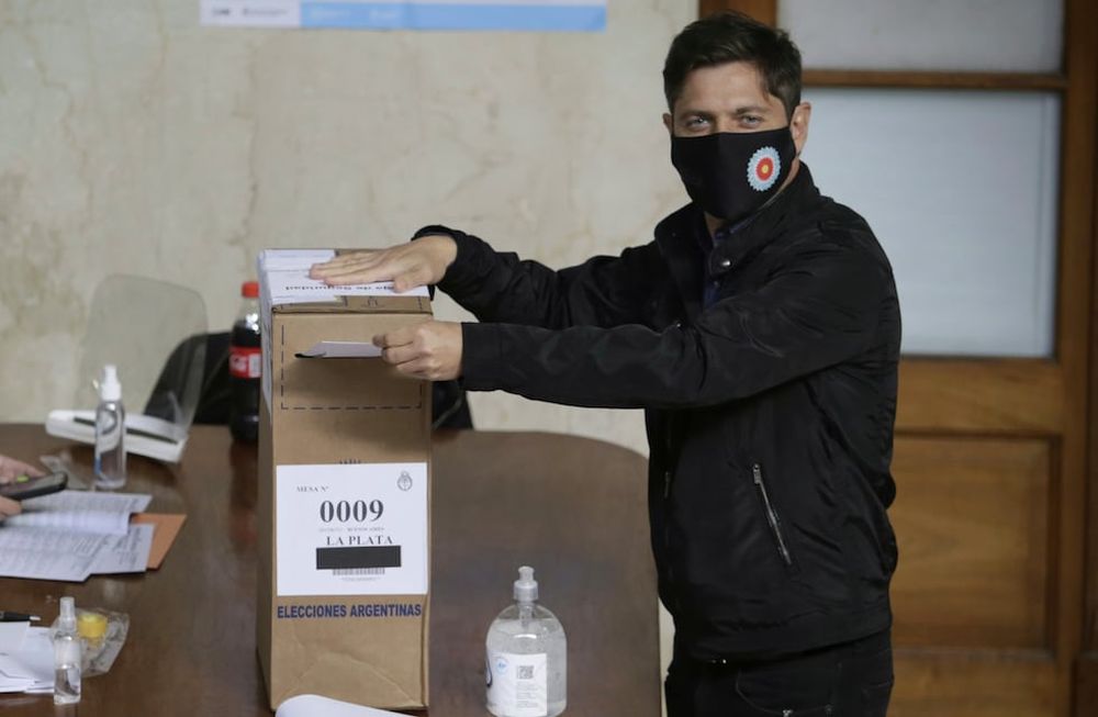 Axel Kicillof, gobernador de la provincia de Buenos Aires, votó en las PASO 2021.