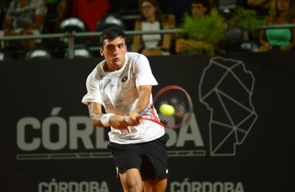 Diego Schwartzman enfrentó a Román Burruchaga en el Córdoba Open 2024. Jorge Luis Burruchaga, campeón del mundo con la selección argentina de fútbol en México 1986, estuvo en el estadio. (Javier Ferreyra / La Voz)
