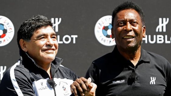Maradona, Pelé y estrellas del fútbol mundial. / Gentileza.