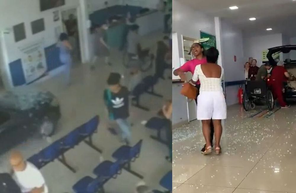 Una mujer estrelló su auto en un Hospital en Brasil.