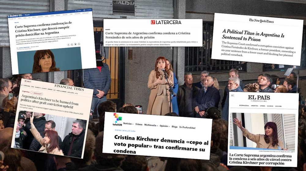 La reacción de la prensa internacional sobre la sentencia a Cristina Kirchner: Un titán político