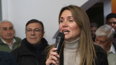 Griselda Petri, hermana del ministro Luis Petri y vicepresidenta de la UCR, inauguró este martes una sede del petrismo en Guaymallén. Foto: Marcelo Álvarez
