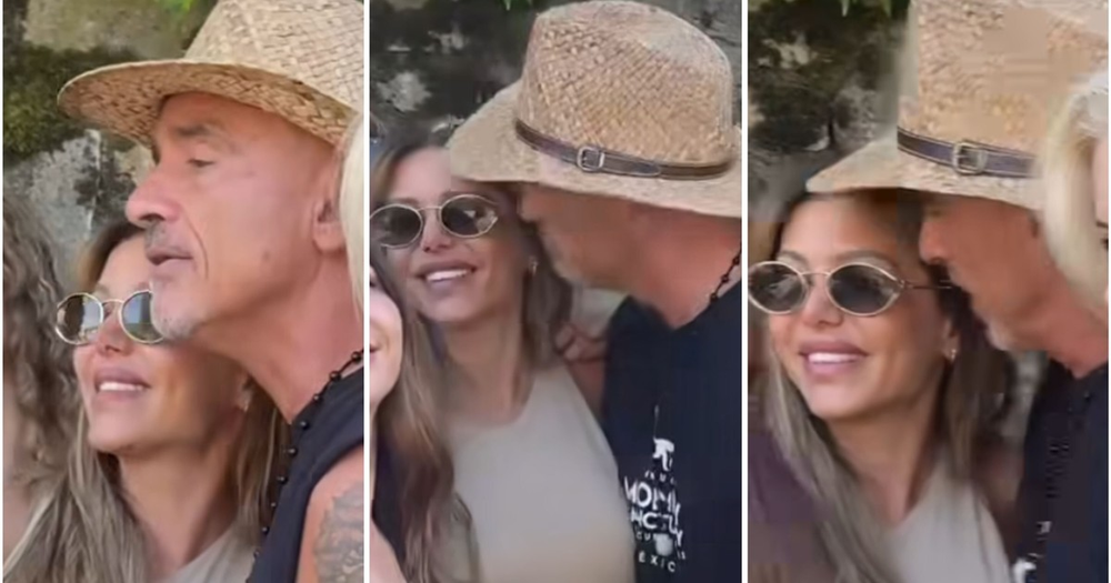 Eros Ramazzotti intentó besar a Evangelina Anderson.