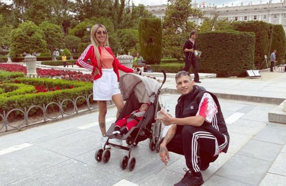 Tamara Báez, L-Gante y su hija Jamaica hace algunos meses. / Archivo