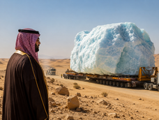 transportar un iceberg para llevar agua al desierto: el ambicioso experimento de un principe saudi que desafio a la ingenieria