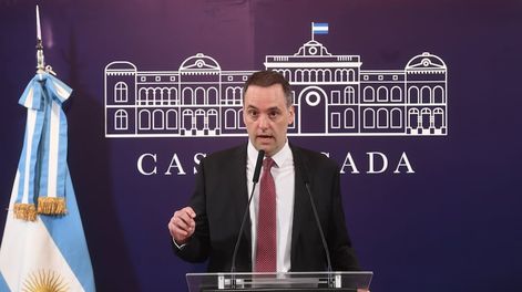 El vocero presidencial, Manuel Adorni. (Télam/Alejandro Santa Cruz)