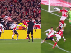 asi fue el penal para independiente santa fe que todo river protesto en el cierre del partido