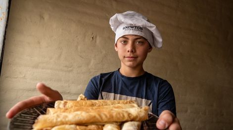 Pablo Farina tiene 14 años y desde muy pequeño trabaja en un emprendimiento propio. | Foto: Ignacio Blanco / Los Andes