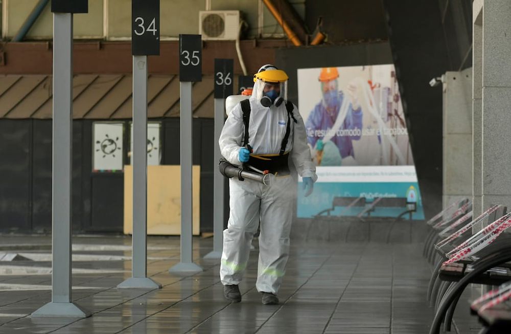 La Ministra de Cultura y Turismo Mariana Juri presento los avances para comabtir el Covid 19 en la Terminal de Omnibus. Foto: Orlando Pelichotti