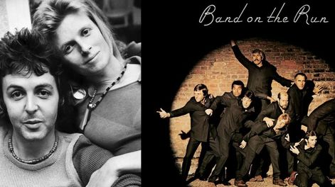 Los Andes | Paul McCartney, Linda McCartney y la portada de Band on the Run, de Wings.