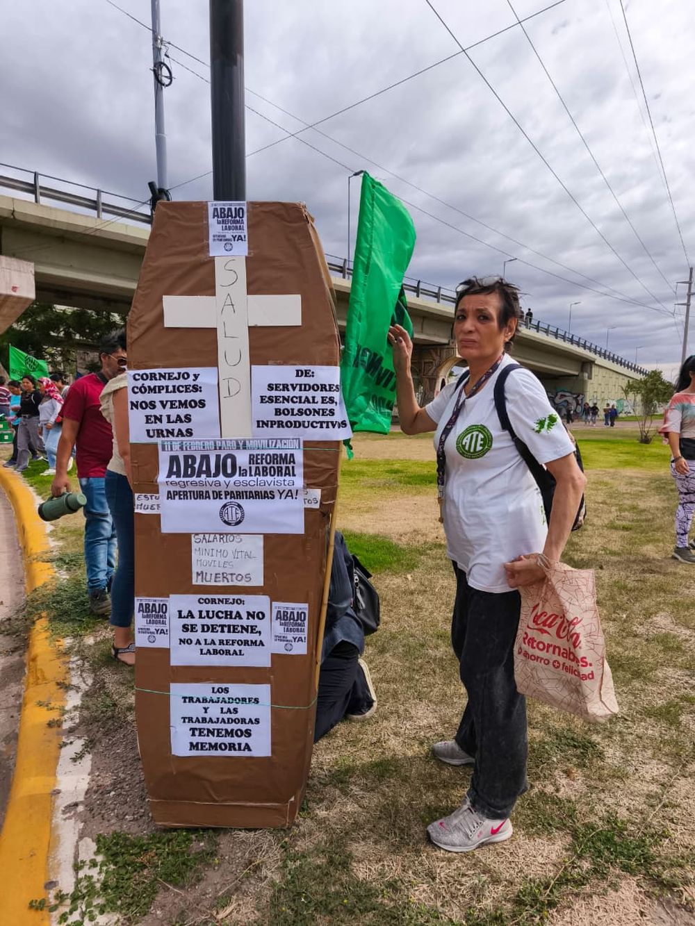 El reclamo contra la reforma laboral se hace sentir también en Mendoza