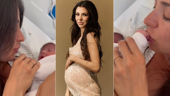 Diego Mendoza junto a la China Ansa y Rafael, el nuevo integrante de la familia.