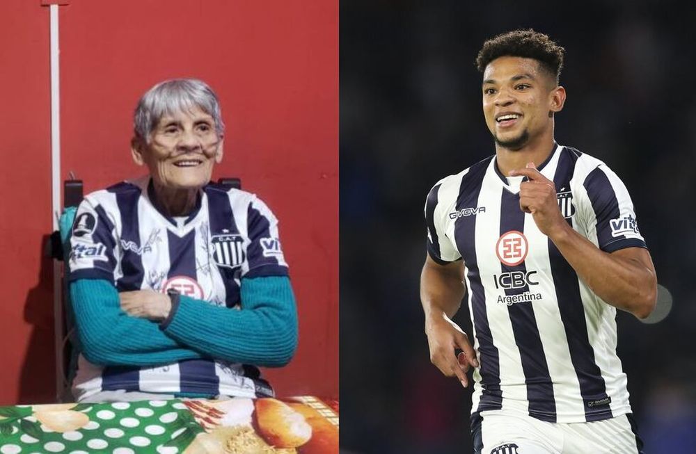 Elvira Reyna se iba a quedar fuera del Kempes porque no conseguía entrada. Diego Valoyes se puso en campaña y le consiguió el pase para estar en Talleres -Velez. / Gentileza.