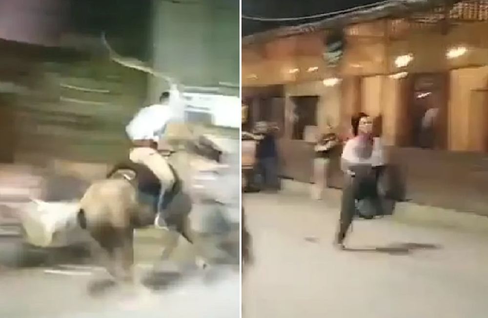 Gauchos sanjuaninos se agarraron a rebencazos en la Cabalgata a la Difunta Correa (Captura de video)