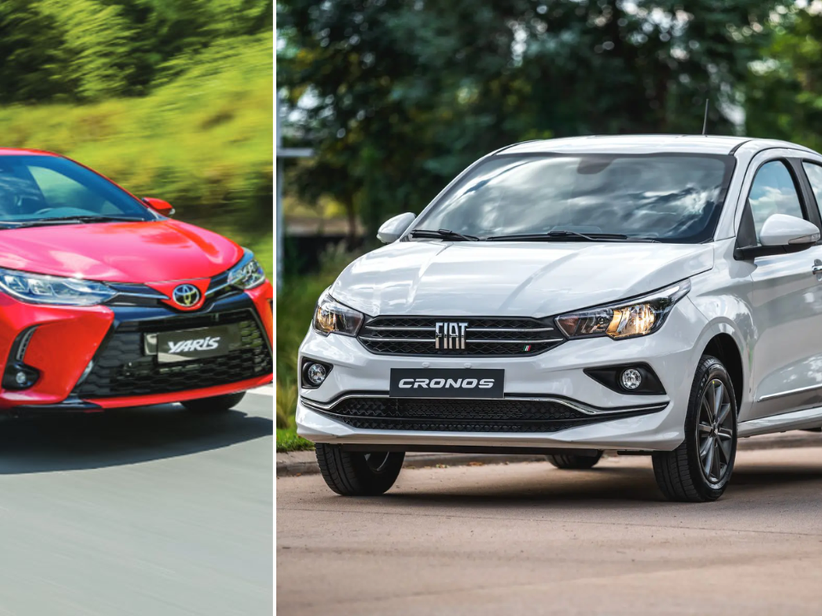 Fiat Cronos vs Toyota Yaris: cuál tiene mejor precio en marzo 2025