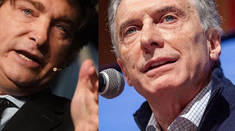 Javier Milei y Mauricio Macri.