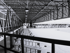 Vista de la Estación Terminal de Ómnibus, en Guaymallén, en 1972, fecha de inauguración del complejo.