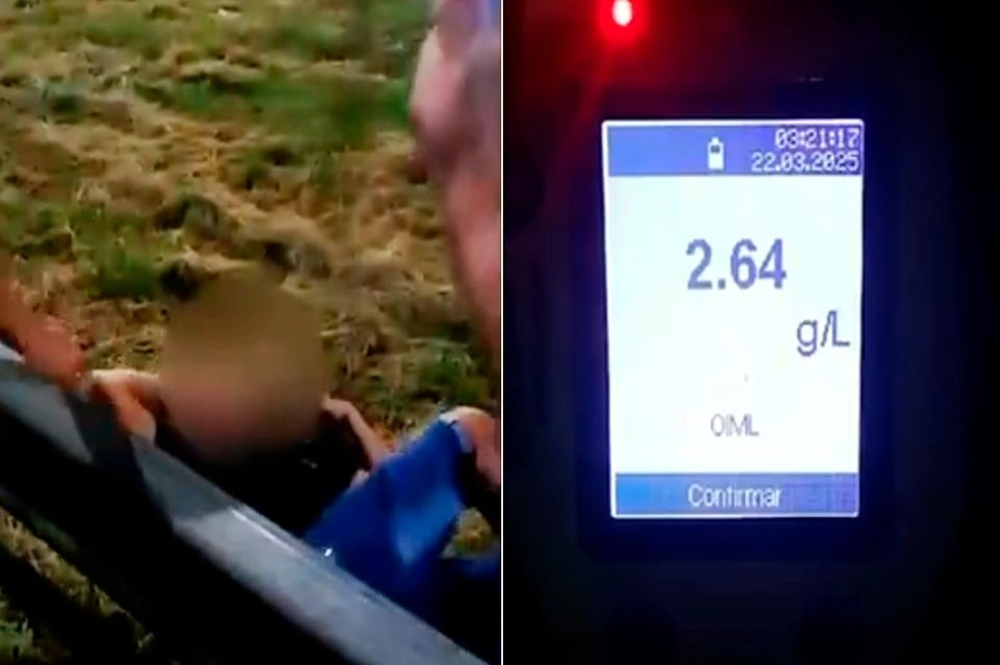 Le hicieron el test de alcoholemia a un santafesino, le dio un 1.200% más del máximo permitido y se cayó de lo borracho que estaba.