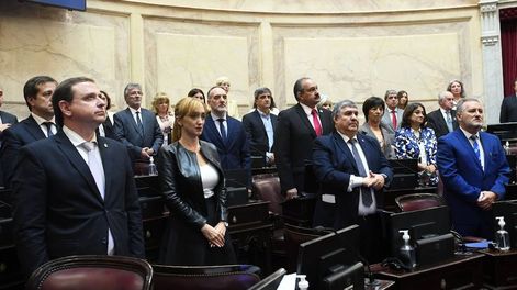 Los Andes | El interbloque de senadores del Frente de Todos se apresta a debatir la ampliación de la Corte. / Foto: Comunicación Senado