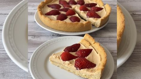 Fresca, liviana y sin gluten: cómo hacer una deliciosa tarta cremosa de frutillas