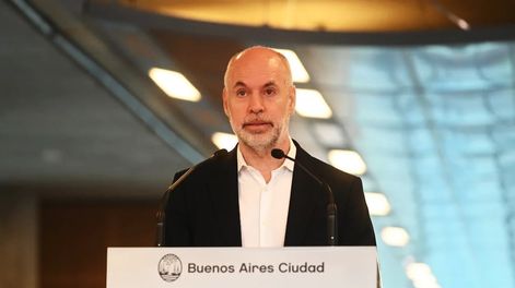 Horacio Rodríguez Larreta, contra Alberto Fernández. (Gobierno de la ciudad de Buenos Aires)