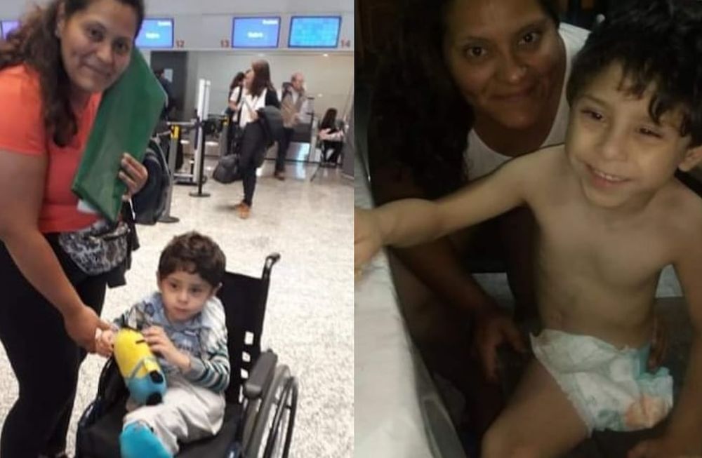 Francismo Marinozzi (6) tiene sirenomelia (sus pies están unidos) y una insuficiencia renal. Necesita ayuda para tener su bici adaptada a medida.