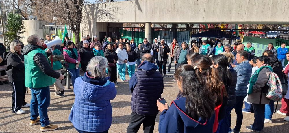 El paro de enfermeros de ATE en el hospital Central.