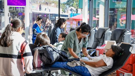 Participa en Guaymallén de la colecta de sangre para salvar vidas