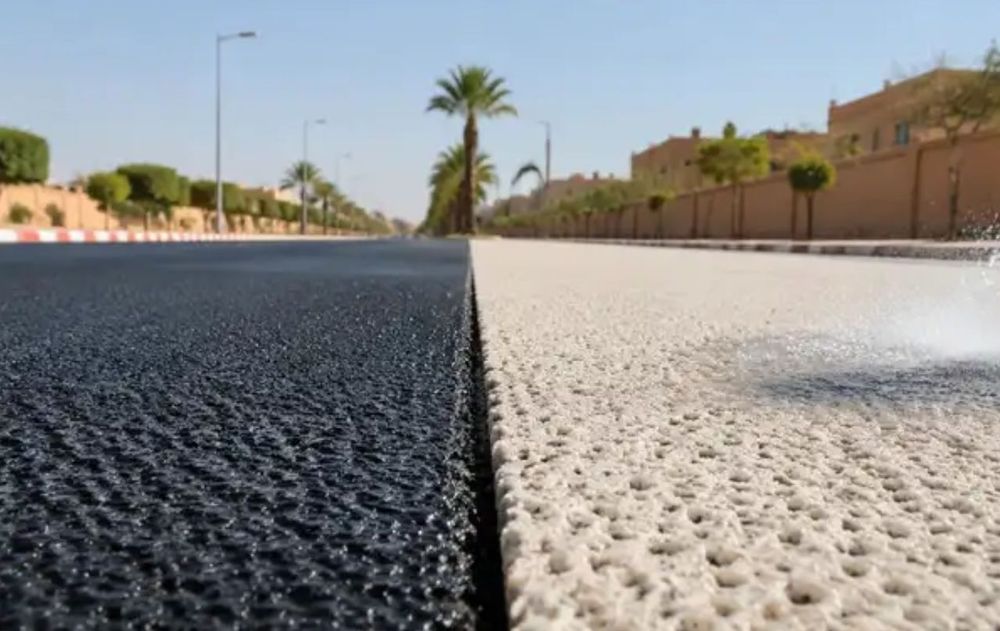Marruecos está pintando sus calles de blanco pero es importante aclarar que no es lo mismo que reemplazar su superficie por un material poroso.