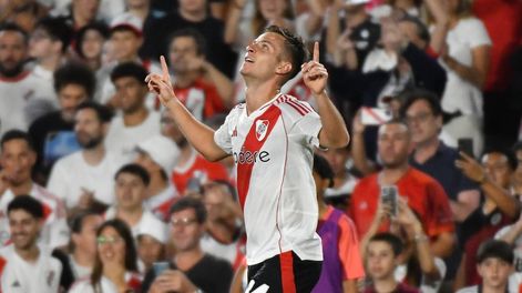 Los Andes | Galoppo convierte su primer gol con la camiseta de River ante México /Foto: River Plate
