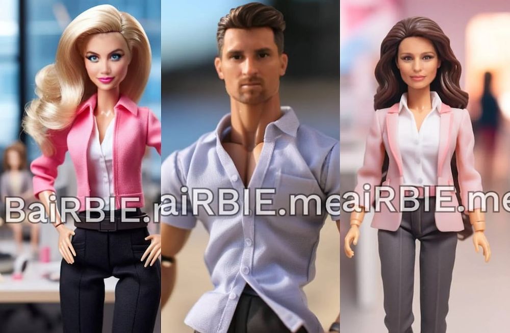 Wanda Nara, Lionel Messi y Pampita hechos con la IA de Bairbie.me