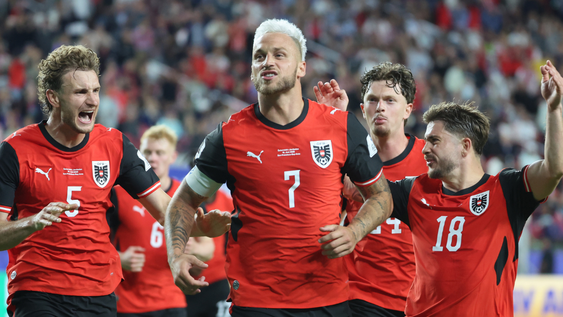 Marko Arnautovic, autor de uno de los goles de Austria ante Jordania.