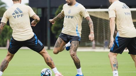 Los Andes | Argentina entrenó en el predio del Inter de Miami previo a su viaje a Venezuela. /Foto: AFA.