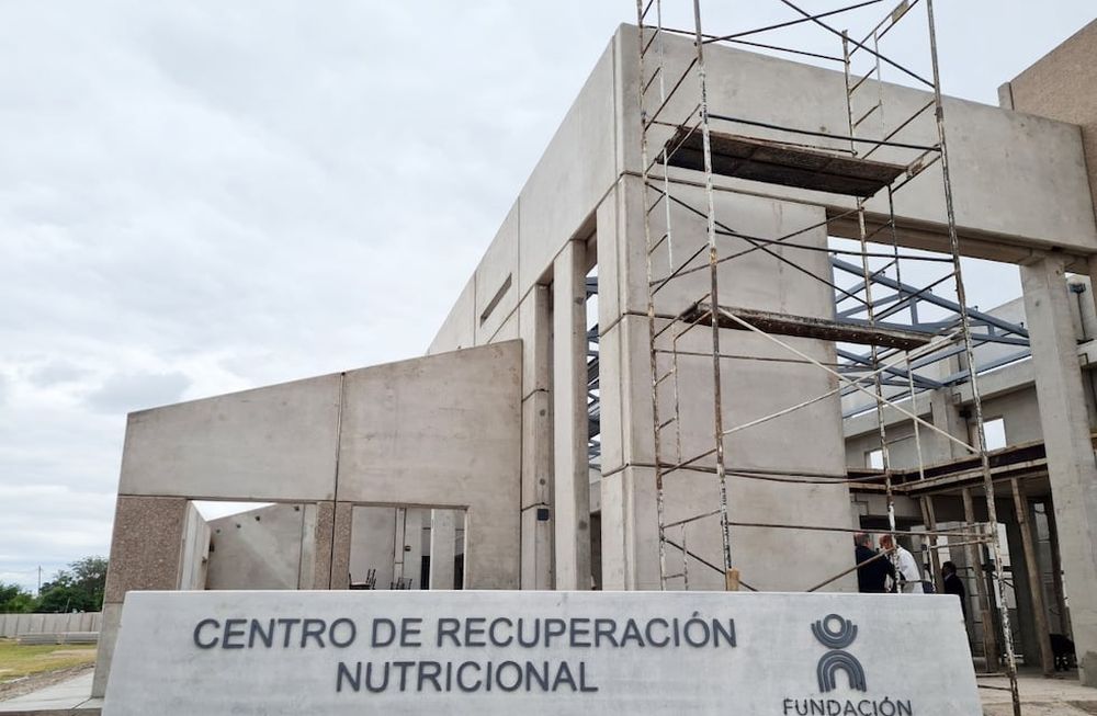 El hospital de CONIN para la recuperación nutricional infantil en su etapa de construcción