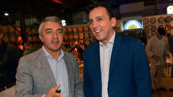 El intendente de Luján, Sebastián Bragagnolo, y el presidente de la UCR Mendoza, Tadeo García Zalazar.Foto: Orlando Pelichotti / Los Andes