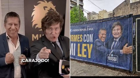 Milei apunto contra Ricardo Bussi y su mentirosa propaganda política.