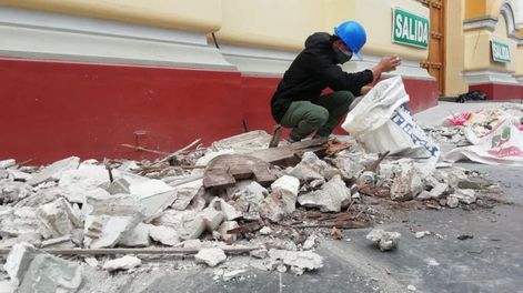 Los Andes | El sismo produjo daños materiales en la ciudad de Sullana. / Foto: Gentileza