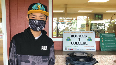 Organización que recicla latas y botellas para becas estudiantiles en Hawái.
