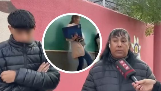 El enojo de la mamá del adolescente cuyo pupitre fue pateado por la vicedirectora