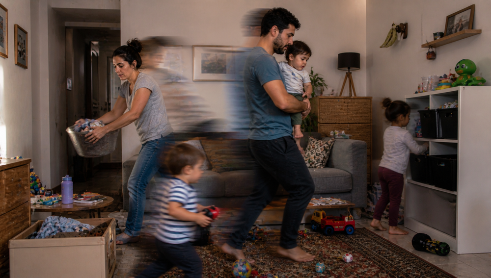 El trabajo de ser papás: padres registran 13 mil pasos diarios en promedio por la intensa actividad en casa, más que peluqueros y maestros.&nbsp;