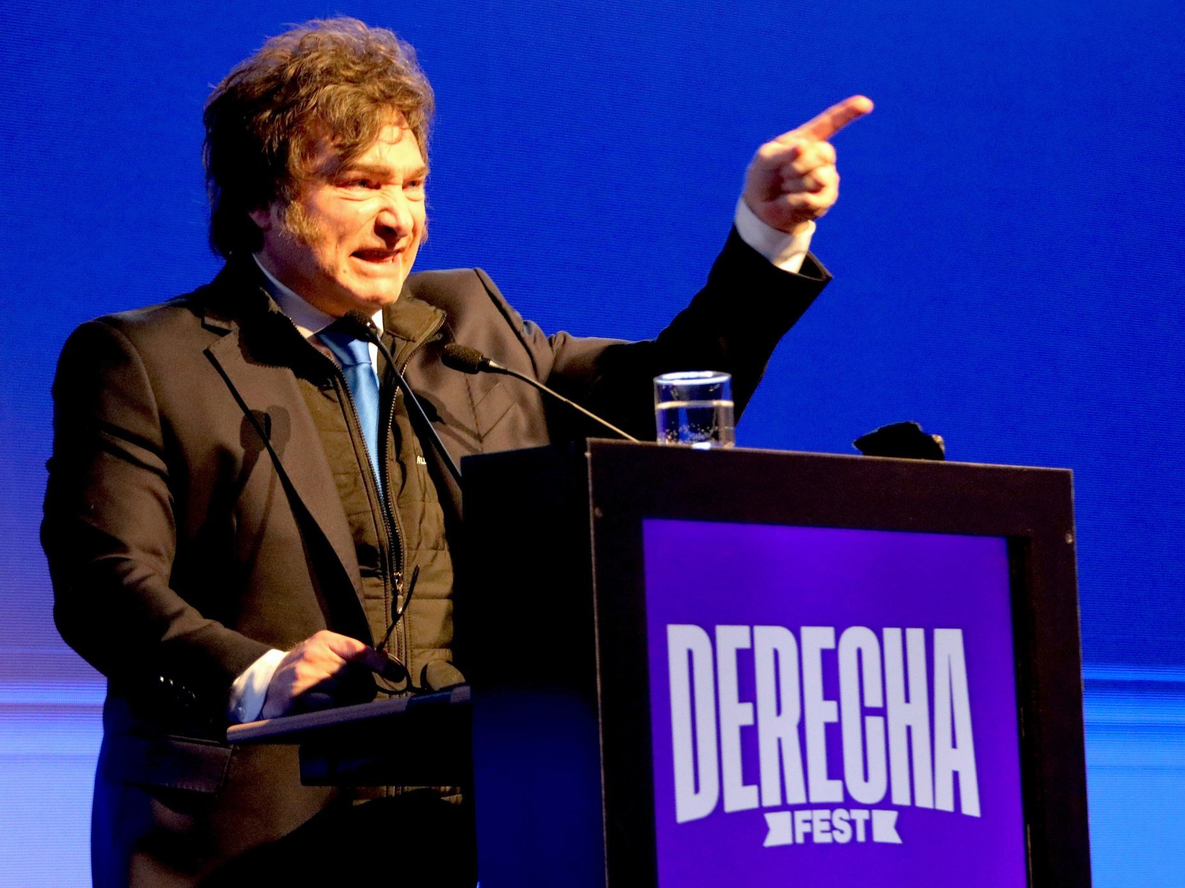 Javier Milei en La Derecha Fest, Córdoba.