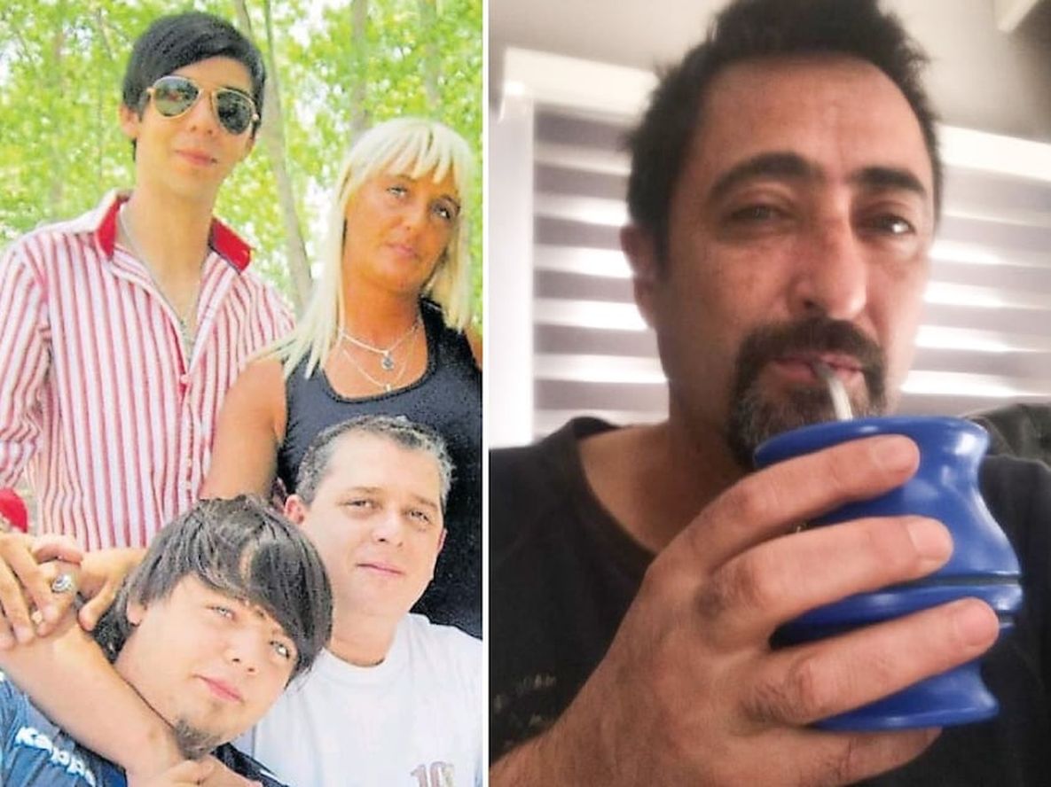 Diego Barrera, su esposa Bibiana Sacolle y dos hijos de ella (izquierda) están imputados por el asesinato de Diego Aliaga (derecha). / Gentileza