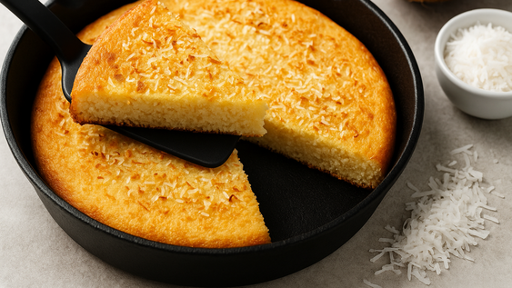 listo en 5 minutos: este pan de coco es ideal para tu desayuno saludable