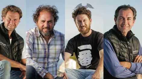 Matías, Gabriel, Juan Pablo y Gerardo, la primera generación de la familia Michelini. - Gentileza