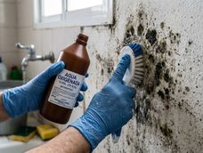 El agua oxigenada es una solución alternativa para quitar las manchas leves y viejas de moho.