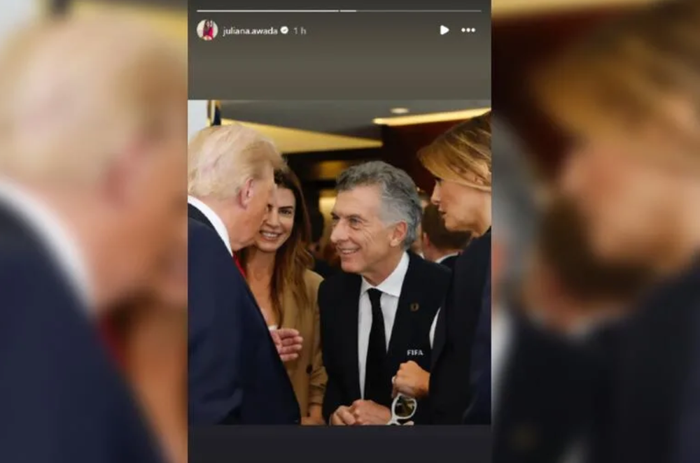 El reencuentro de Mauricio Macri con Donald Trump durante la final del Mundial de Clubes.