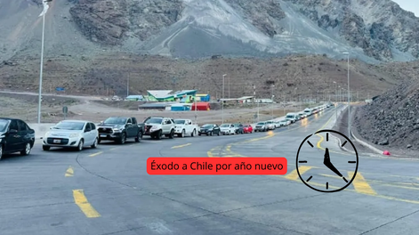 Éxodo a Chile por Año Nuevo: ayer cruzaron casi 8.000 personas y hoy hay 1 hora de espera en la aduana