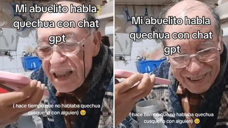 Un adulto mayor habló en quechua con ChatGPT.